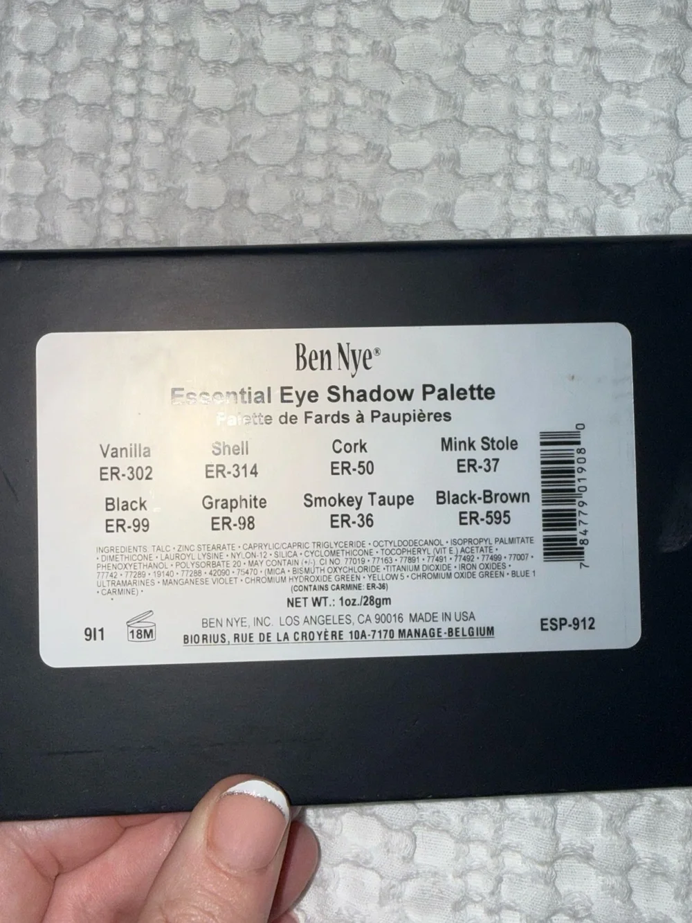 Ben Nye NEW eyeshadow pallete pressed color vanilla nudes smoky essential